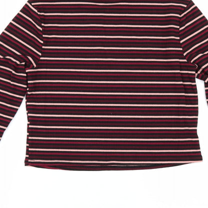 Primark Womens Black Striped  Basic T-Shirt Size M