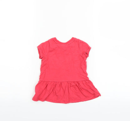 George Girls Pink   Basic T-Shirt Size 12-18 Months  - MINNIE MOUSE