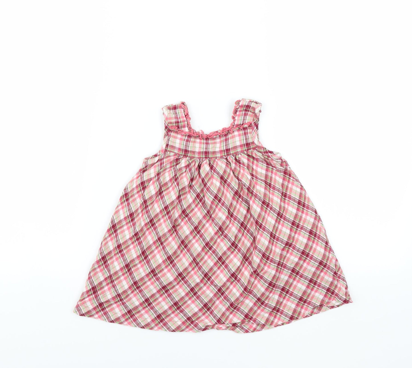 Nutmeg Girls Pink Plaid  Trapeze & Swing  Size 6-9 Months