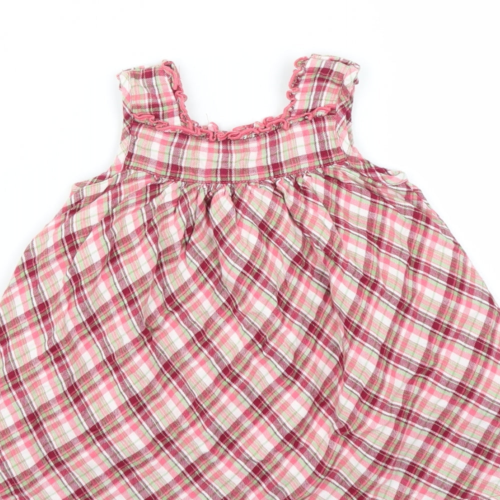 Nutmeg Girls Pink Plaid  Trapeze & Swing  Size 6-9 Months