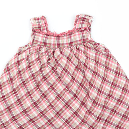 Nutmeg Girls Pink Plaid  Trapeze & Swing  Size 6-9 Months