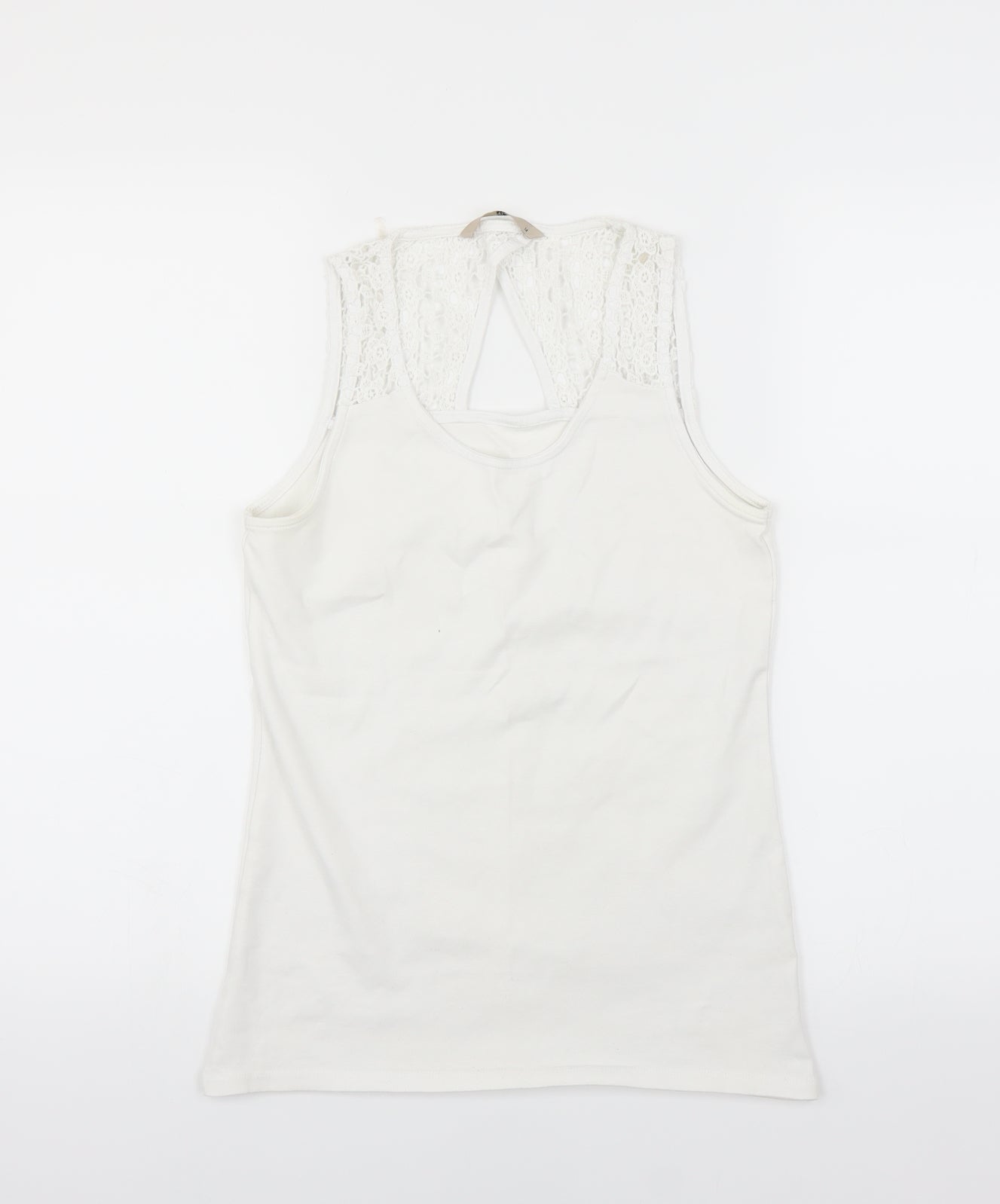 Womens UK Size 14 Sainsburys White Basic T-Shirt