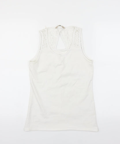 Womens UK Size 14 Sainsburys White Basic T-Shirt
