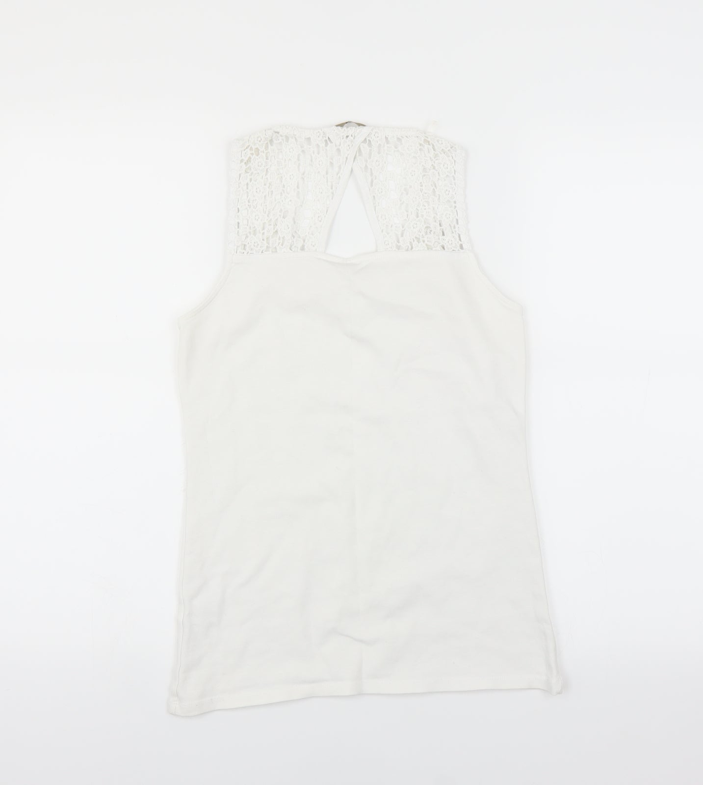 Womens UK Size 14 Sainsburys White Basic T-Shirt