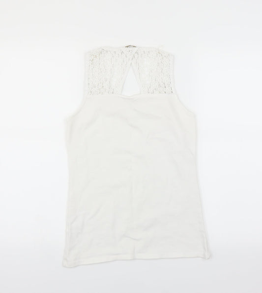 Womens UK Size 14 Sainsburys White Basic T-Shirt