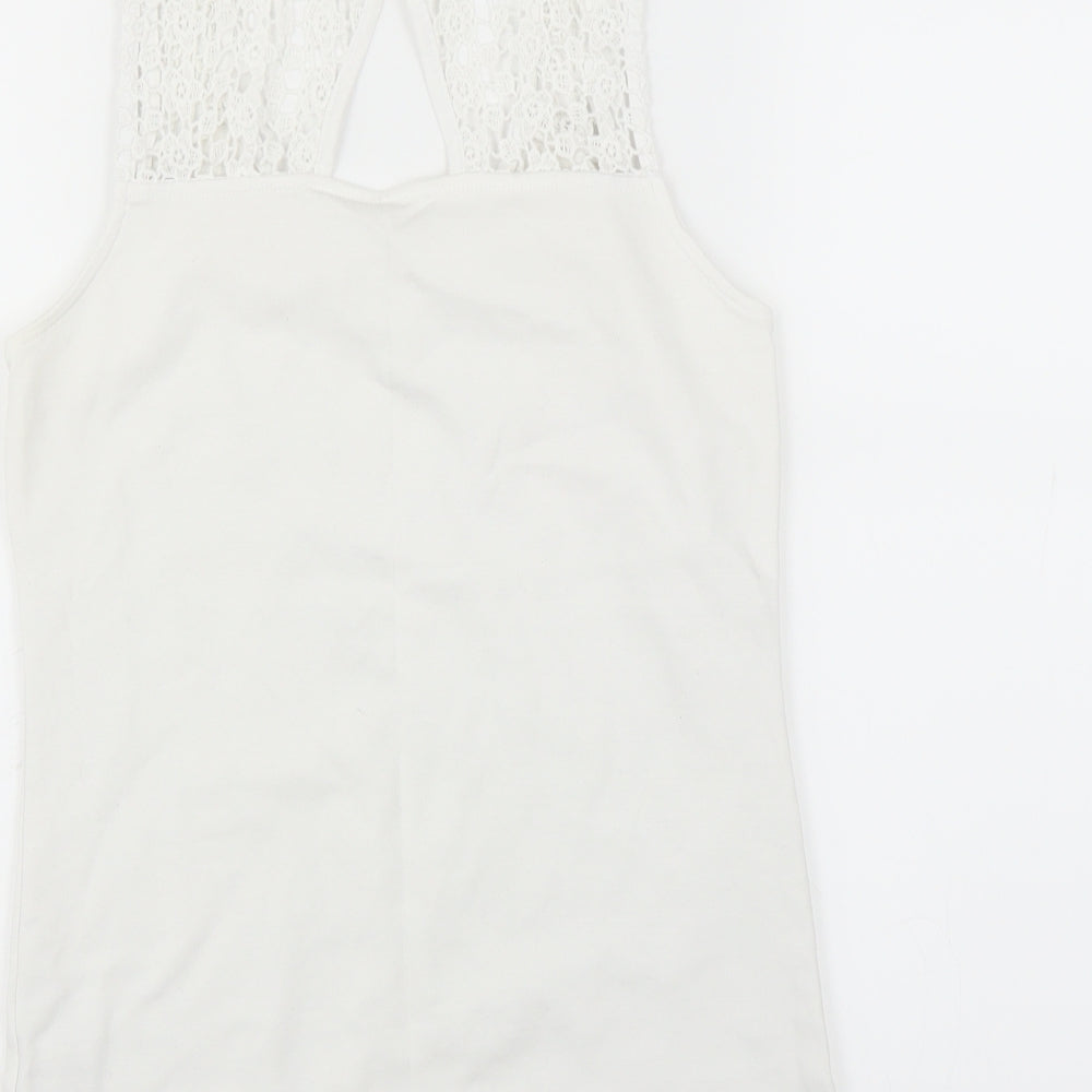 Womens UK Size 14 Sainsburys White Basic T-Shirt