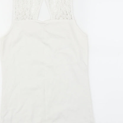 Womens UK Size 14 Sainsburys White Basic T-Shirt