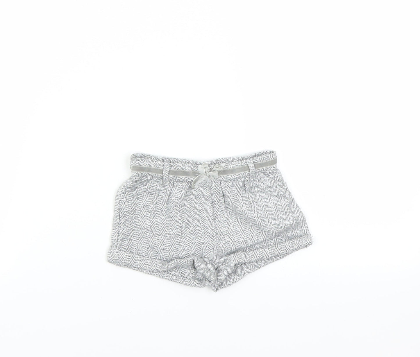 F&F Girls Grey    Trousers Size 0-3 Months  - GLITTERY