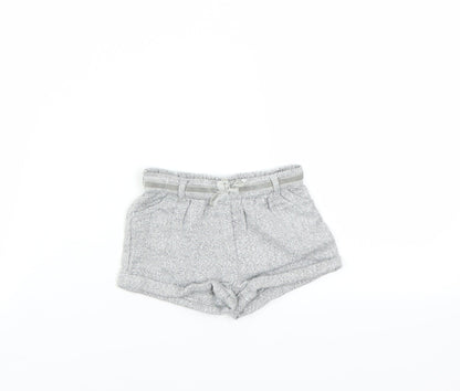 F&F Girls Grey    Trousers Size 0-3 Months  - GLITTERY