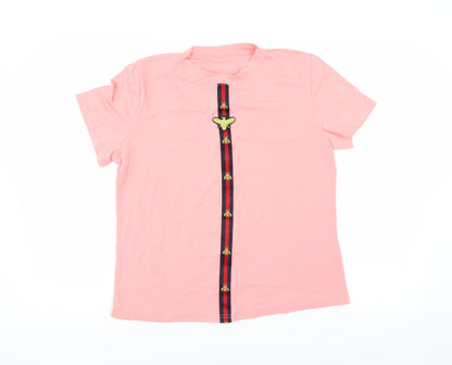 Womens UK Size  Preworn Pink Basic T-Shirt