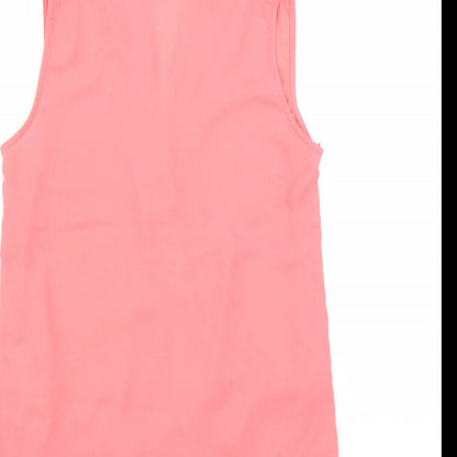 Womens UK Size 8 New Look Pink Basic Blouse