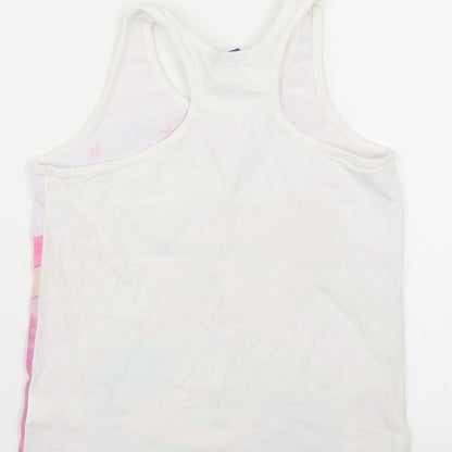 Disney Girls White   Basic Tank Size 10 Years  - frozen
