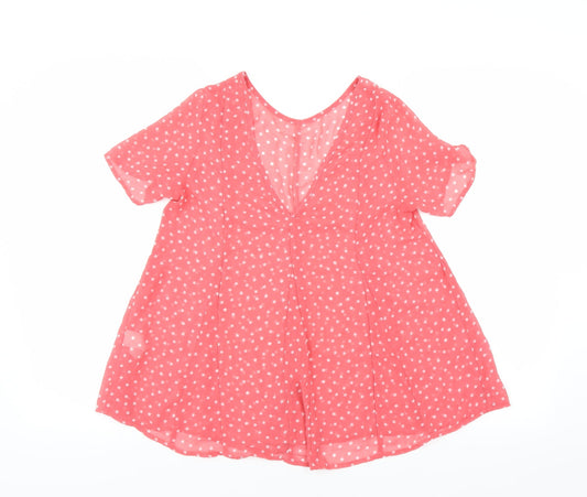 Womens UK Size 6 NEXT Pink Basic Blouse