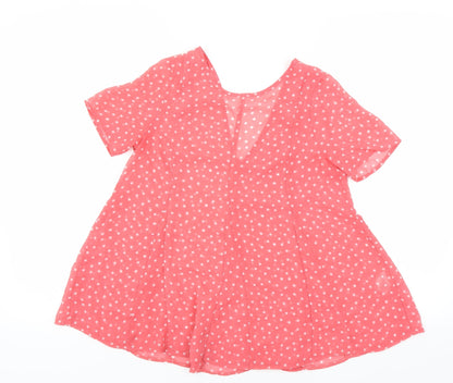 Womens UK Size 6 NEXT Pink Basic Blouse