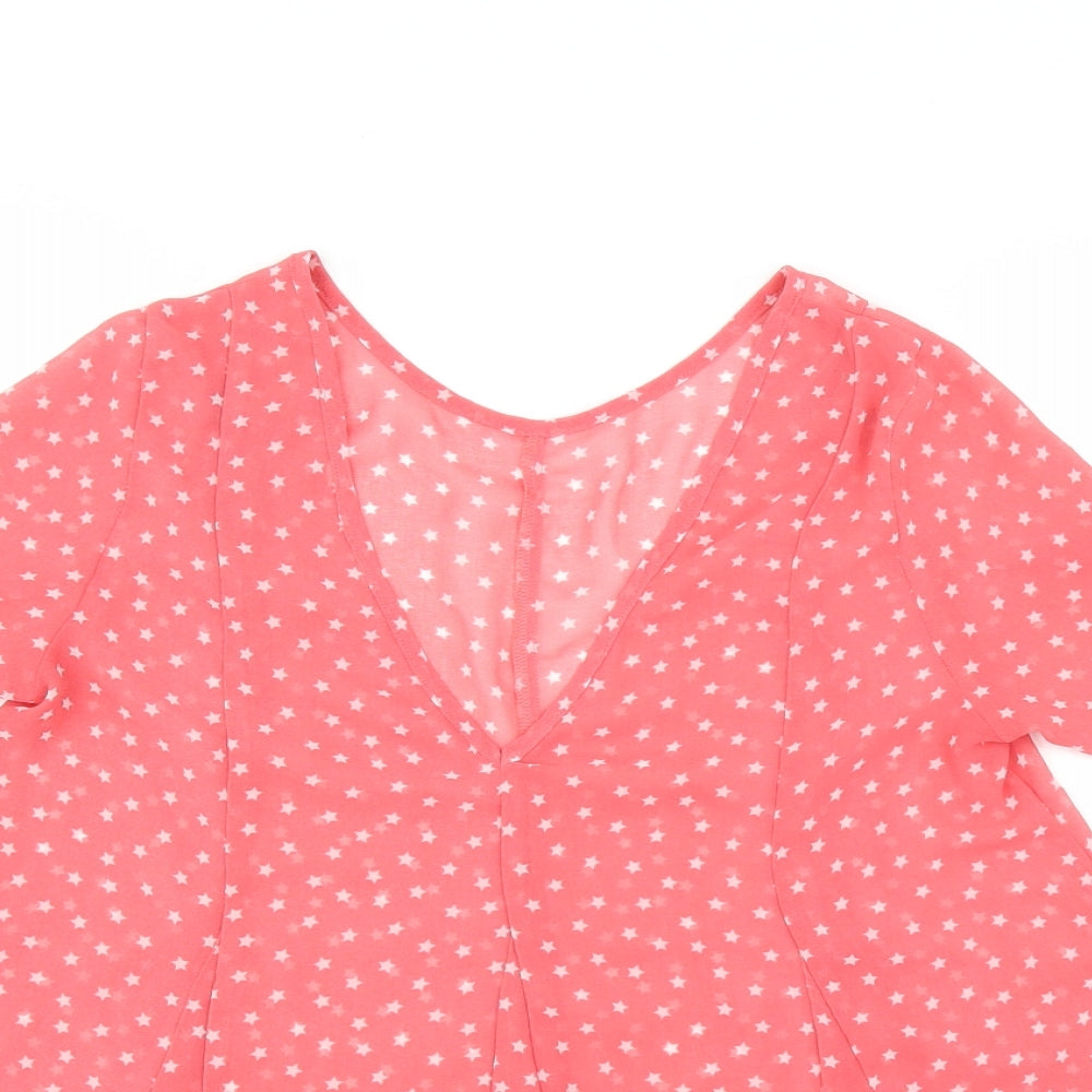 Womens UK Size 6 NEXT Pink Basic Blouse