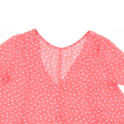 Womens UK Size 6 NEXT Pink Basic Blouse
