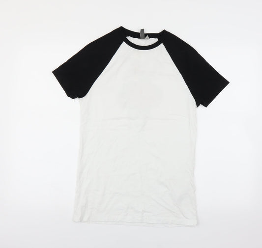 Womens UK Size 2XS ASOS White Basic T-Shirt