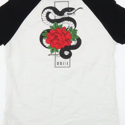 Womens UK Size 2XS ASOS White Basic T-Shirt