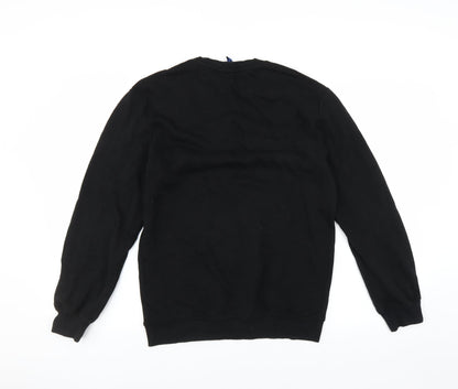 Mens UK Size XS Divided by H&M Black Pullover Sweatshirt