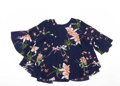 Womens UK Size  Preworn Blue Basic Blouse