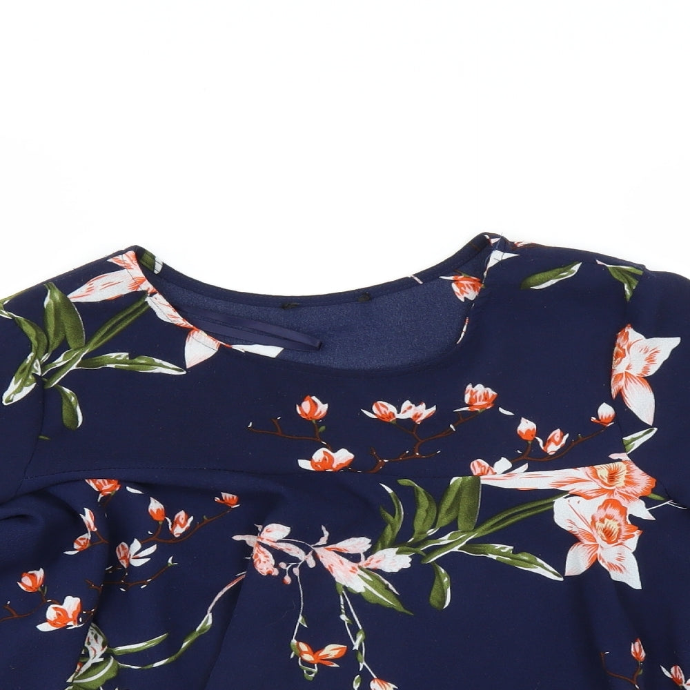 Womens UK Size  Preworn Blue Basic Blouse