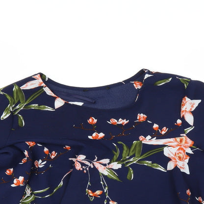 Womens UK Size  Preworn Blue Basic Blouse