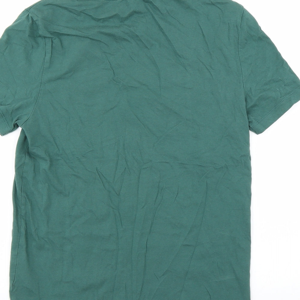 Womens UK Size 2XS ASOS Green Basic T-Shirt