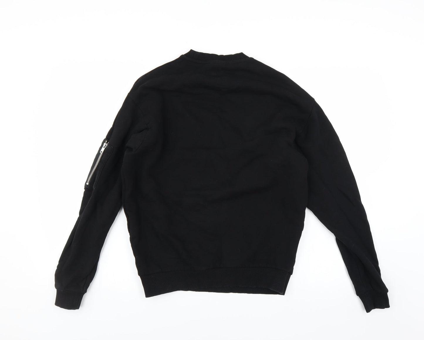 Mens UK Size XS ASOS Black Pullover Sweatshirt
