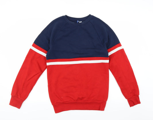Mens UK Size XS Divided by H&M Red Pullover Sweatshirt