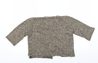 Marks and Spencer Womens Brown Striped  Pullover Jumper Size XL