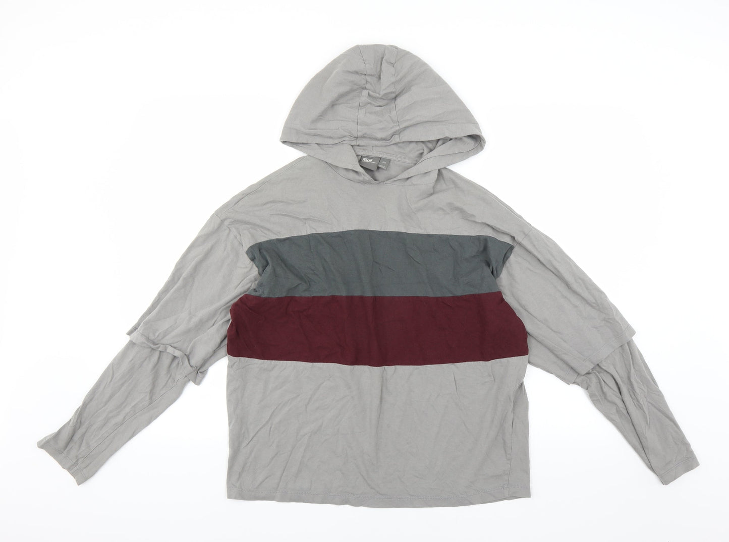 Mens UK Size XS ASOS Grey Pullover Hoodie