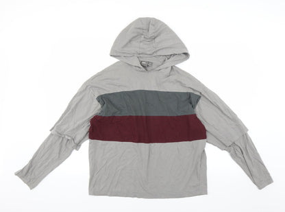 Mens UK Size XS ASOS Grey Pullover Hoodie
