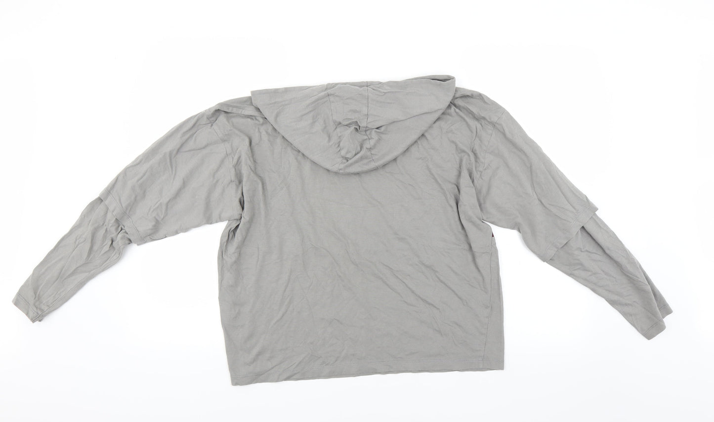 Mens UK Size XS ASOS Grey Pullover Hoodie