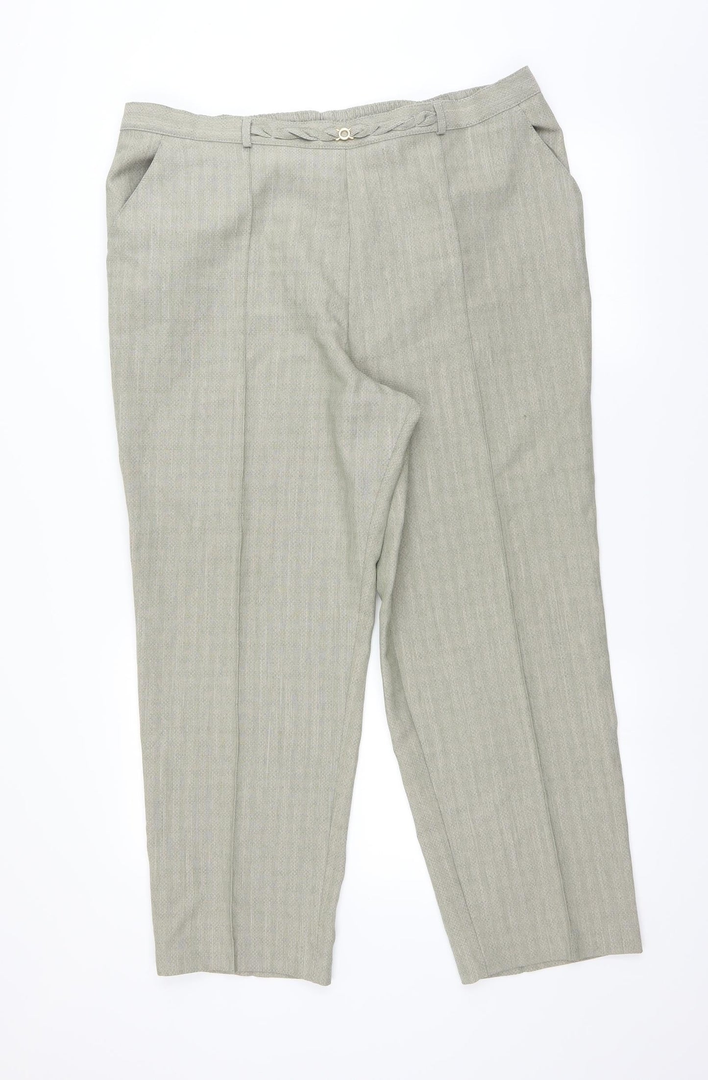 Womens UK Size 18 Marks and Spencer Regular Fit  Green Trousers