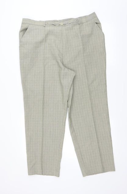 Womens UK Size 18 Marks and Spencer Regular Fit  Green Trousers