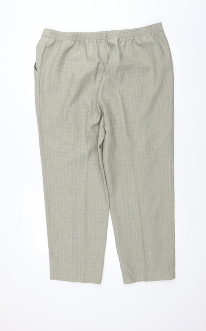 Womens UK Size 18 Marks and Spencer Regular Fit  Green Trousers