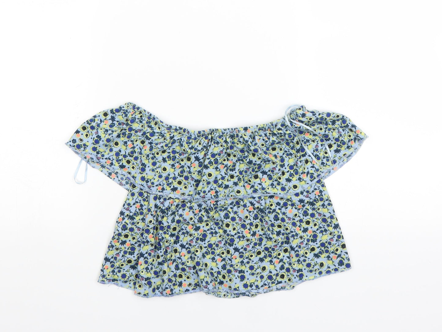 Womens UK Size 6 Topshop Blue Basic Blouse