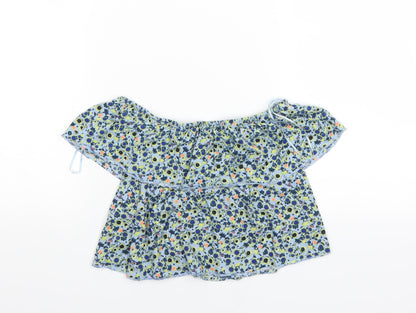 Womens UK Size 6 Topshop Blue Basic Blouse