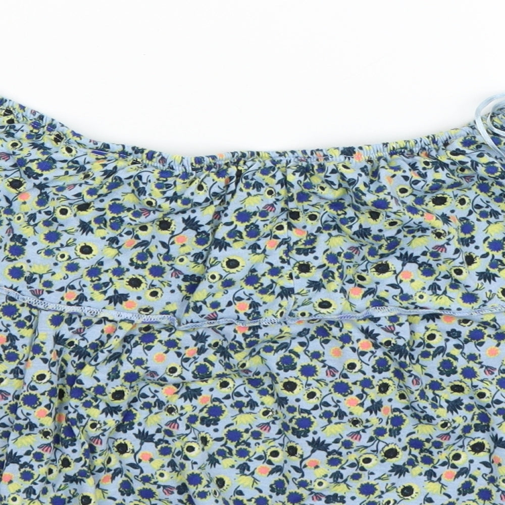 Womens UK Size 6 Topshop Blue Basic Blouse