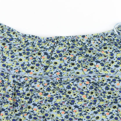 Womens UK Size 6 Topshop Blue Basic Blouse