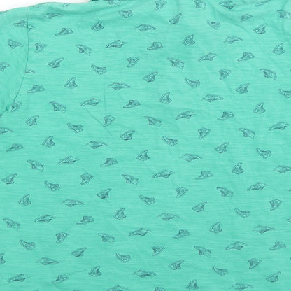 George Boys Green   Basic Polo Size 9-10 Years  - trainer print