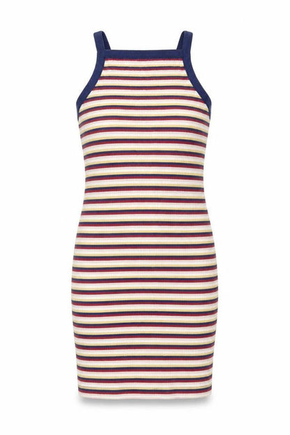 Monki Womens Multicoloured Striped  Bodycon  Size S
