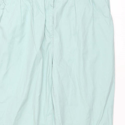 Womens UK Size 12 NEXT Regular Fit Chino Green Trousers