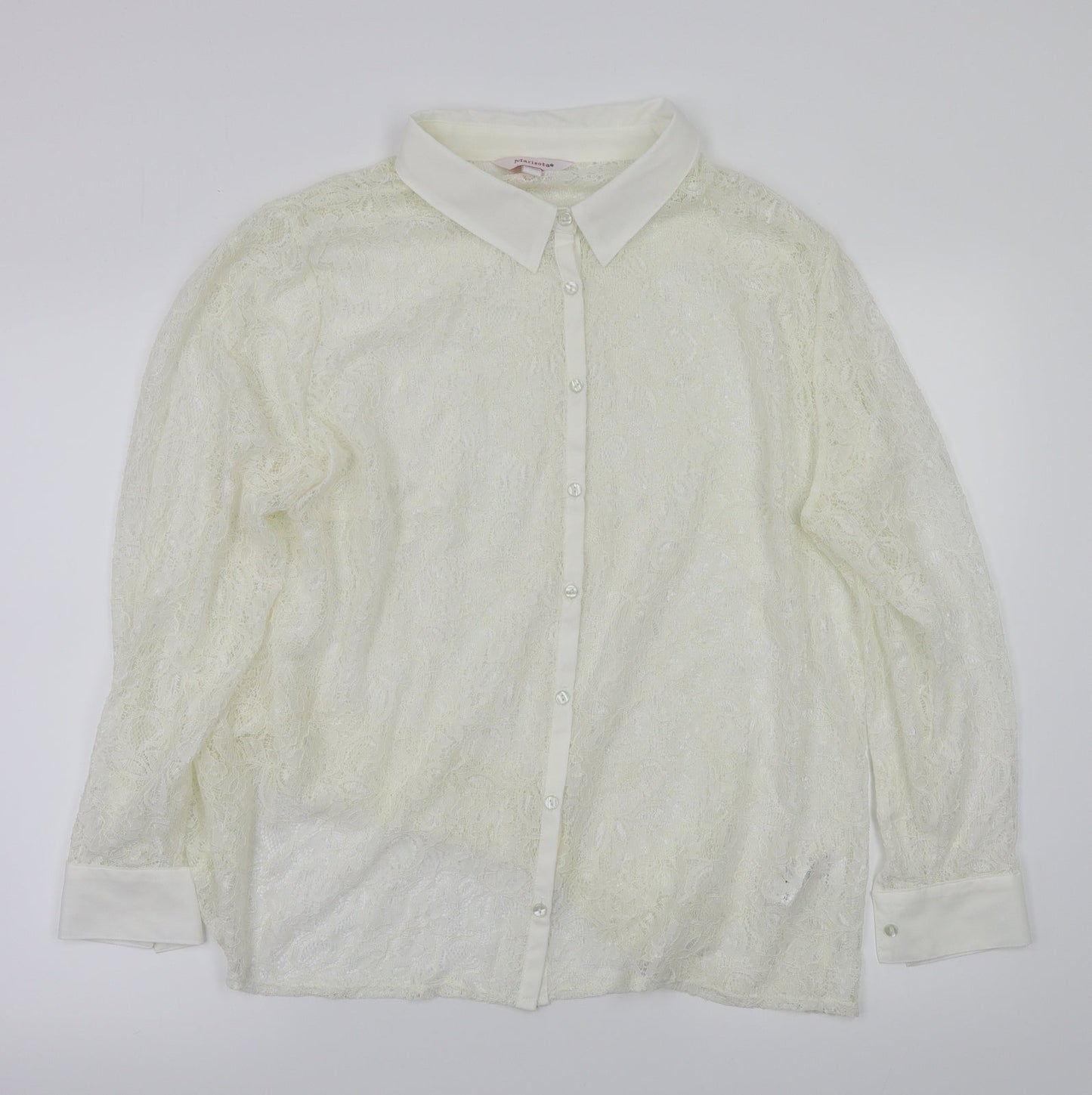 Womens UK Size  Marisota Ivory Basic T-Shirt