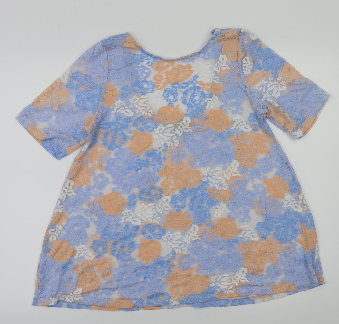 Womens UK Size 10 River Island Multicoloured Basic T-Shirt