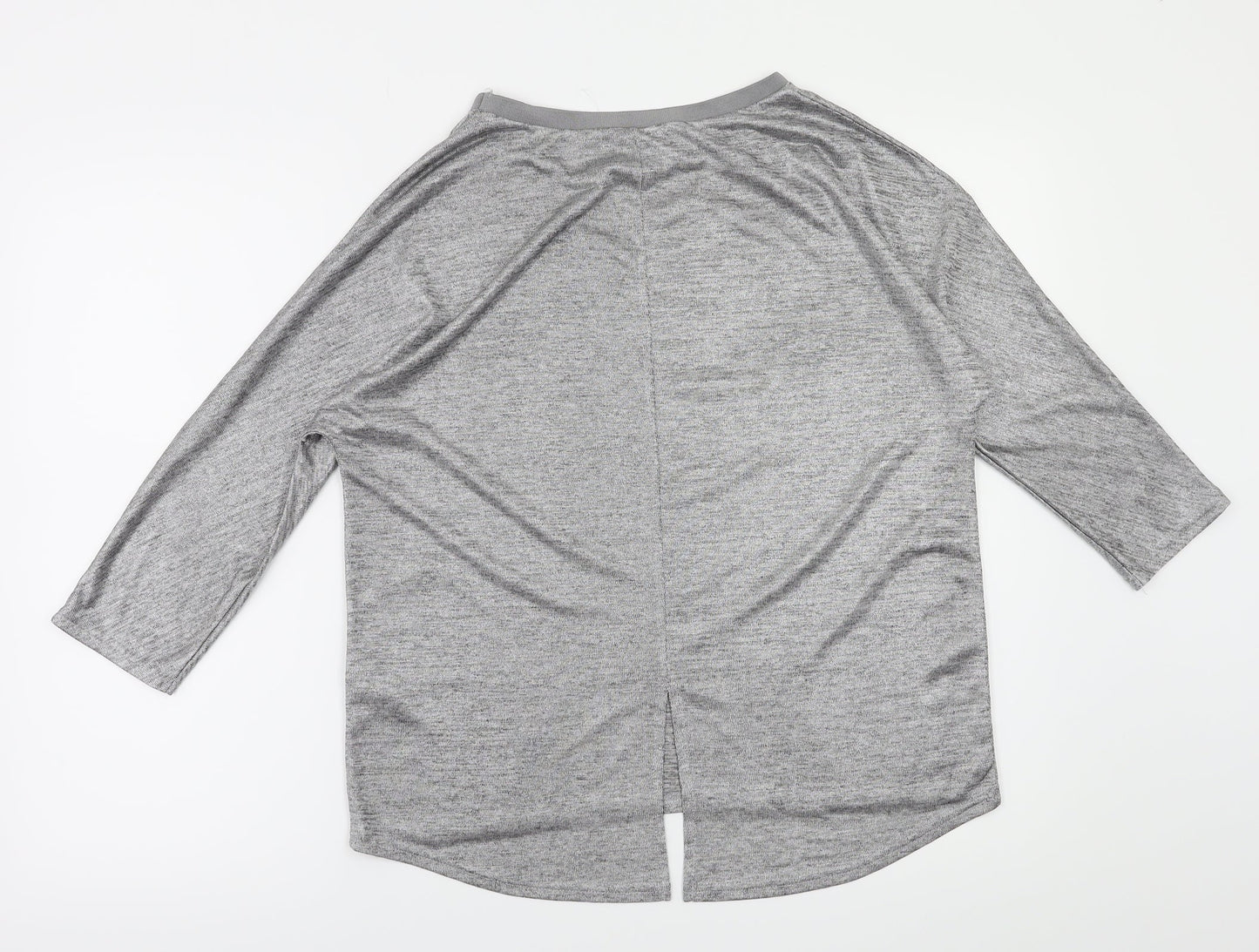 Womens UK Size S Oasis Silver Basic T-Shirt