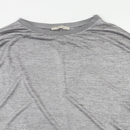 Womens UK Size S Oasis Silver Basic T-Shirt