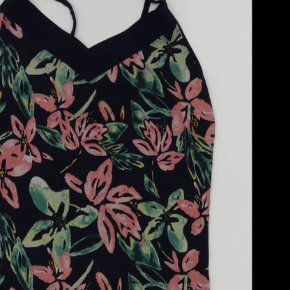 dunnes Womens Blue Floral  Basic T-Shirt Size S