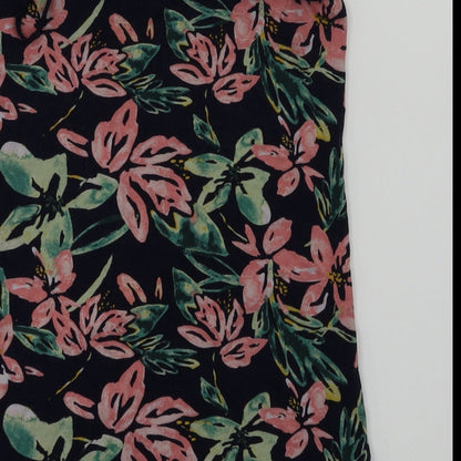 dunnes Womens Blue Floral  Basic T-Shirt Size S