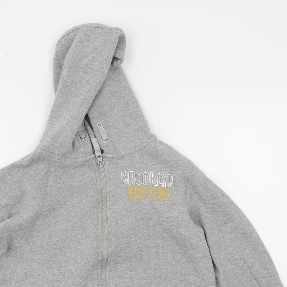 Brooklyn Boys Grey   Full Zip Hoodie Size 12-13 Years
